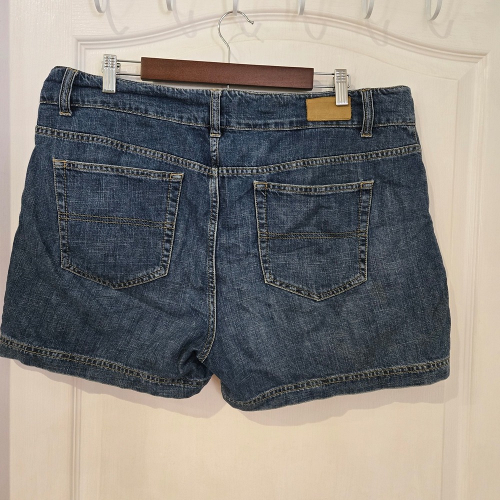Tommy Hilfiger Denim Shorts Womens 16 Blue Cotton Double Button - Picture 2 of 10